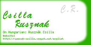 csilla rusznak business card